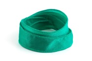 Ruban de soie Crêpe Satin fait main Vert 20mm de large