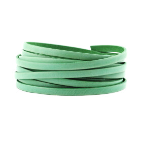 Bracelet en cuir plat Vert clair 5x2mm