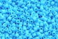 DB0755 Matte Opaque Turquoise Blue Miyuki Delica 11/0 Japanese cylinder beads 1.6mm 5g