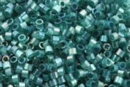 DB1870 Silk Inside Dyed Emerald AB Miyuki Delica 11/0 Japanese cylinder beads 1.6mm 5g