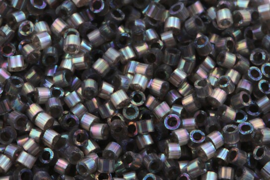 DB1872 Silk Inside Dyed Rustic Grey AB Miyuki Delica 11/0 Japanese cylinder beads 1.6mm 5g