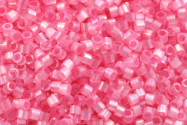 DB1875  Silk Inside Dyed Lt Carnation AB Miyuki Delica 11/0 perles cylindriques japonaises 1,6mm 5g