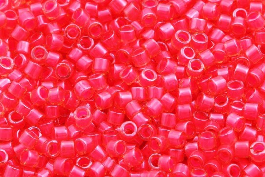 DB2051 Luminous Poppy Red Miyuki Delica 11/0 Japanese cylinder beads 1.6mm 5g