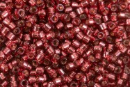DB2160 Duracoat silver-lined Dyed Magenta Miyuki Delica 11/0 Japanse cilinder kralen 1,6mm 5g
