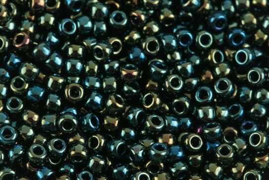 TR-11-84 Metallic Iris Green/Brown 2,2mm TOHO 11/0 Rocailles 10 g
