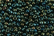 TR-11-84 Metallic Iris Green/Brown 2,2mm TOHO 11/0 Rocailles 10 g