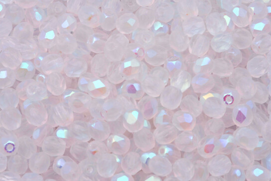 Feuerpolierte Glasschliffperlen Matte Crystal AB 4mm