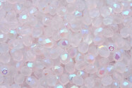 Feuerpolierte Glasschliffperlen Matte Crystal AB 4mm