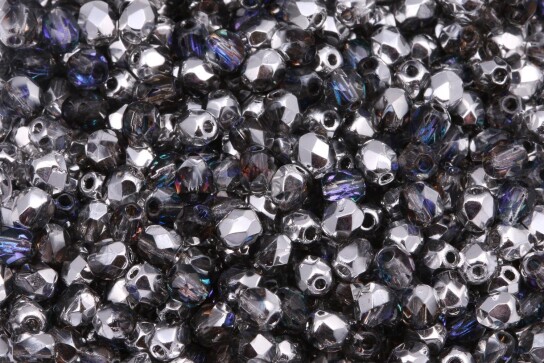 Feuerpolierte Glasschliffperlen Crystal Helitrope 4mm