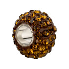 Rhinestone bead with Mocca strass ID 4.7mm