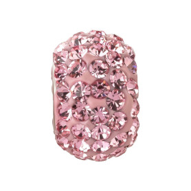 Large Hole Bead with 84 Crystal Stones Rose ID 4.7mm