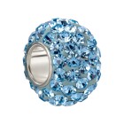 Rhinestone bead with Light Sapphire strass ID 4.7mm