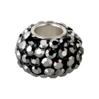 Rhinestone bead with Silver Night strass ID 4.7mm