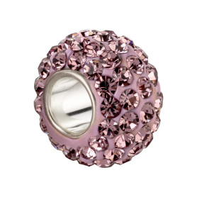Grootgatkraal met 84 kristalstenen Light Amethyst ID 4,7mm