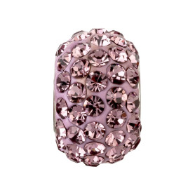 Cuenta agujero grande con 84 cristales Light Amethyst ID 4,7mm