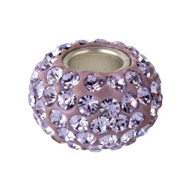 Cuenta agujero grande con 84 cristales Violet ID 4,7mm