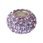 Rhinestone bead with Violet strass ID 4.7mm