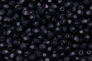 Perles de verre polies au feu Jet Matte 4mm