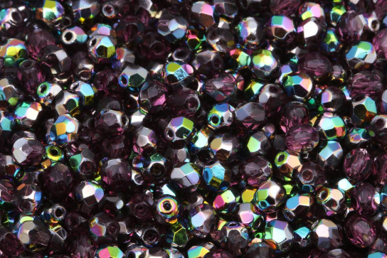 Perle di vetro lucidate a fuoco Vitral Amethyst 4mm