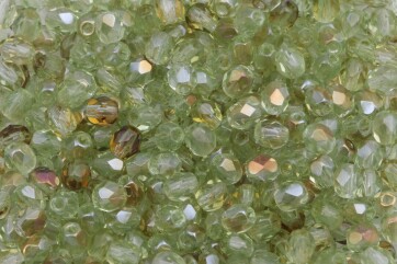 Perles de verre polies au feu Twilight Peridot 4mm