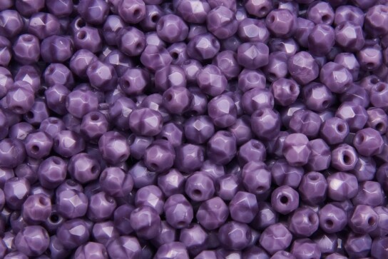 Feuerpolierte Glasschliffperlen Lavender Coral 4mm