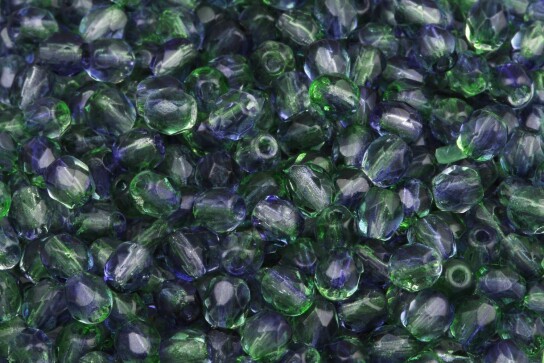 Perle di vetro lucidate a fuoco Dual Coated Blueberry Green Tea 4mm