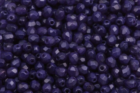 Perle di vetro lucidate a fuoco Coated Opaque Tanzanite 4mm
