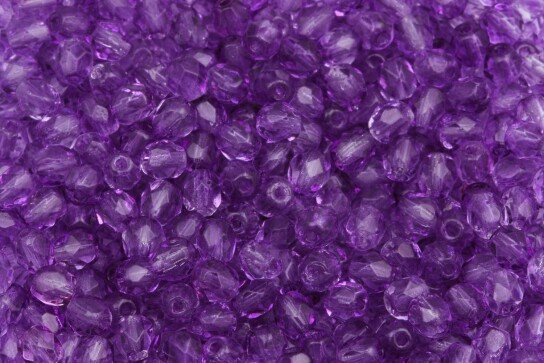 Perles de verre polies au feu Coated Sugar Plum 4mm