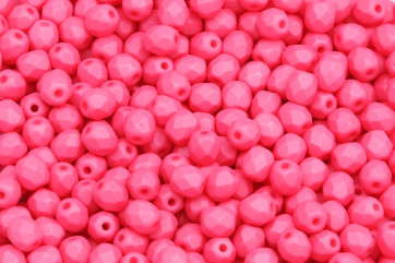 Feuerpolierte Glasschliffperlen Honeysuckle Opaque 4mm