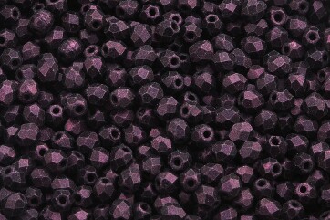 Perles de verre polies au feu Metallic Suede Pink 3mm