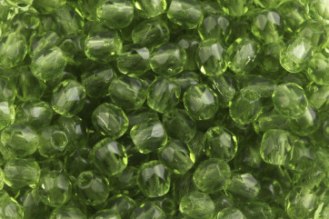 Fire polished glass beads Dark Olivine 3mm