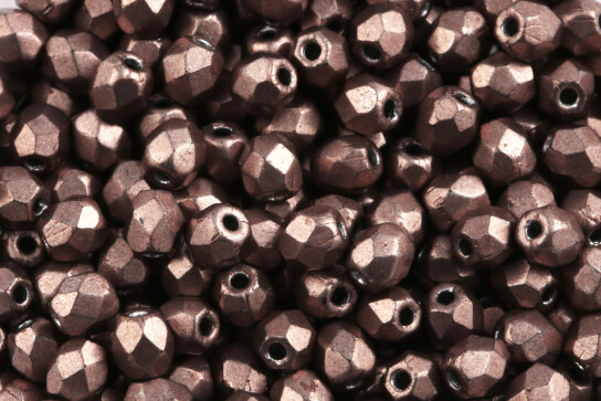 Perles de verre polies au feu Saturated Metallic Pale Dogwood 3mm