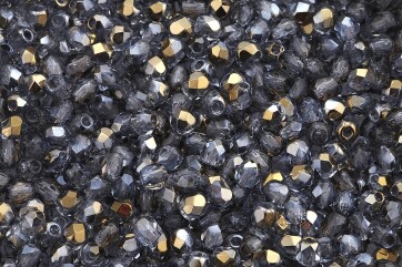 Perles de verre polies au feu Bronze Iris Light Sapphire 3mm