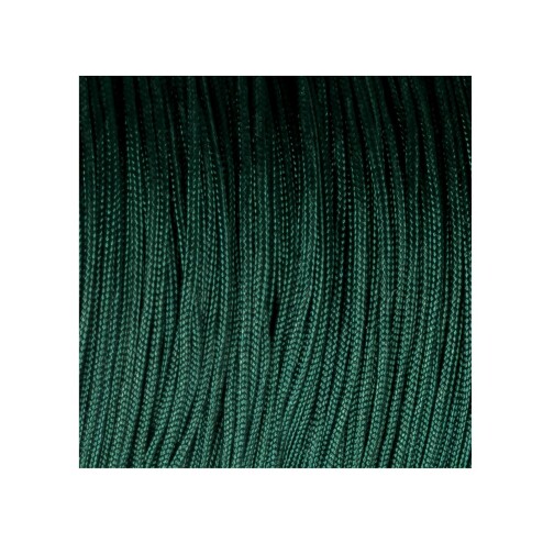 10m Cordón de satén de cinta de Macrame Ø1mm Verde oscuro