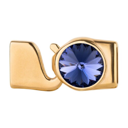 Chiusura a gancio con Rivoli in Tanzanite 12mm (ID 10x2mm) oro