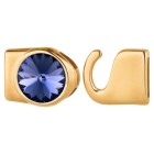 Chiusura a gancio con Rivoli in Tanzanite 12mm (ID 10x2mm) oro