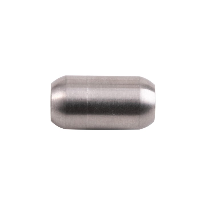 ID 6mm 5x Edelstahl Magnetverschluss glänzend 21x10mm für Leder & Bänder 