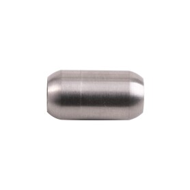 Stainless steel magnetic clasp 19x10mm (ID 6mm) brushed