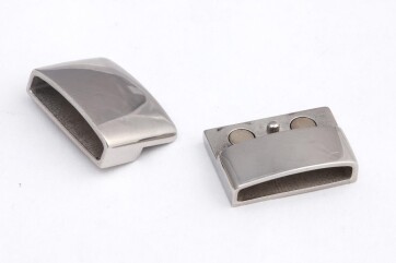 Edelstahl Magnetverschluss rechteckig (ID 18,5x4mm)
