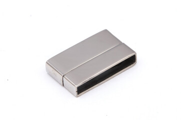 Stainless steel magnetic clasp rectangular polished (ID 20x3mm)