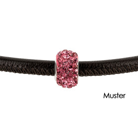 Cuenta Shamballa de gran agujero Cristal 12mm (ID 5mm)