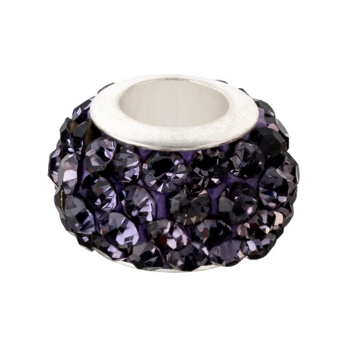 Cuenta Shamballa de gran agujero Tanzanite 12mm (ID 5mm)
