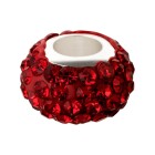 Cuenta Shamballa de gran agujero Siam 12mm (ID 5mm)