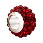 Cuenta Shamballa de gran agujero Siam 12mm (ID 5mm)