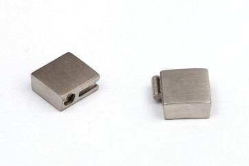Edelstahl Magnetverschluss rechteckig gebürstet (ID 10x3mm)