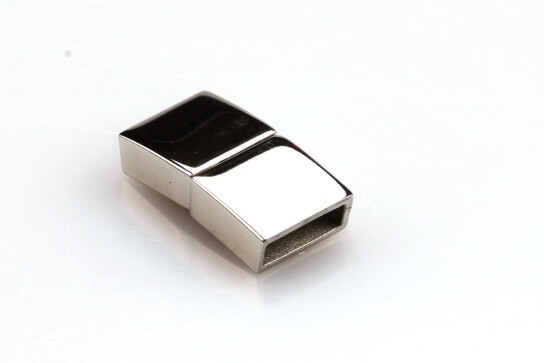 Edelstahl Magnetverschluss rechteckig (ID 10x3mm) glänzend