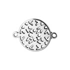 Colgante/Conector de Zamak Filigrana de plata antigua 20x15mm plateado 999°