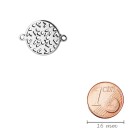 Colgante/Conector de Zamak Filigrana de plata antigua 20x15mm plateado 999°