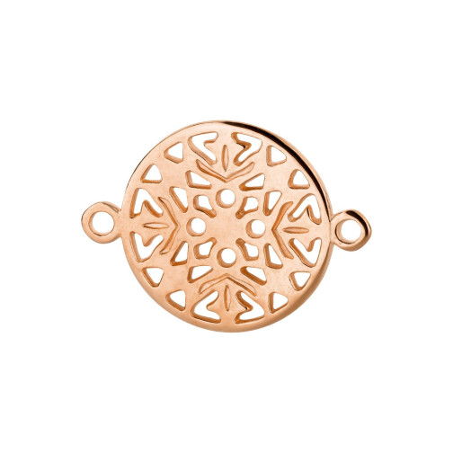 Ciondolo / connettore filigrana Zamak oro rosa 20x15mm placcato oro rosa