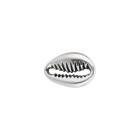 Zamak pendant/connector Kauri shell antique silver 12x8mm 999° silver plated